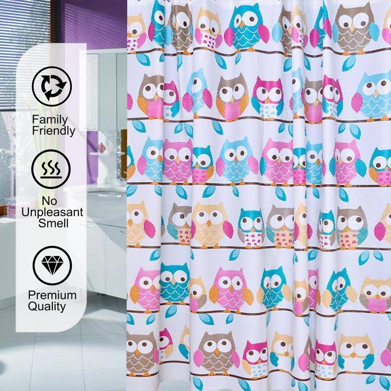 TIKABC Shower Curtain Liner, 4G PEVA Shower Liner, Plastic Waterproof Shower Curtains, 72x72 inch with Grommet Holes 3 Magnetic Weights - Image 4